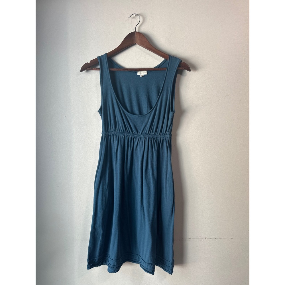 Silence + Noise Teal Cotton Empire Waist Mini Dress Medium Fairycore Festival